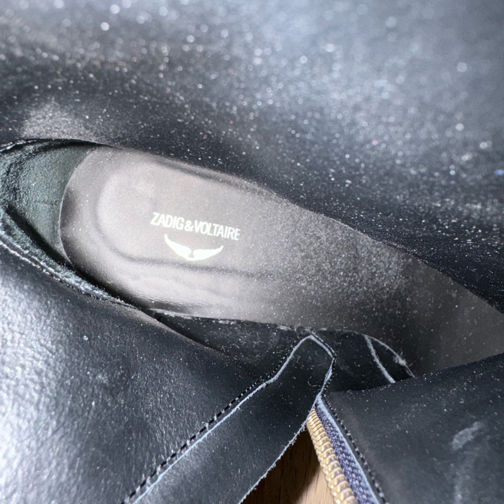 Zadig & Voltaire Navy Suede Booties - Picture 3 of 8